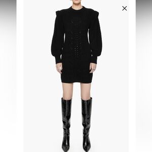 Rebecca Minkoff Black Long Sleeve Dress